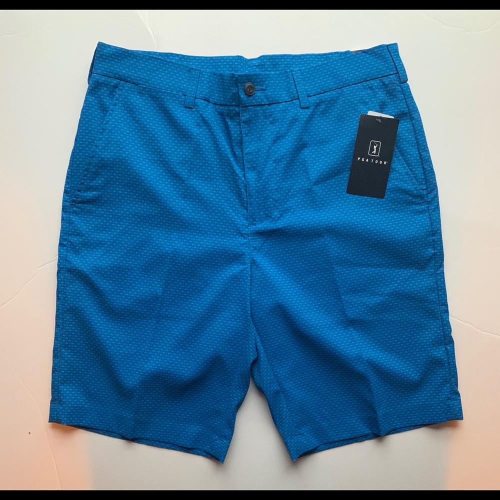 PGA Tour Mens Blue Golf Shorts New With Tags